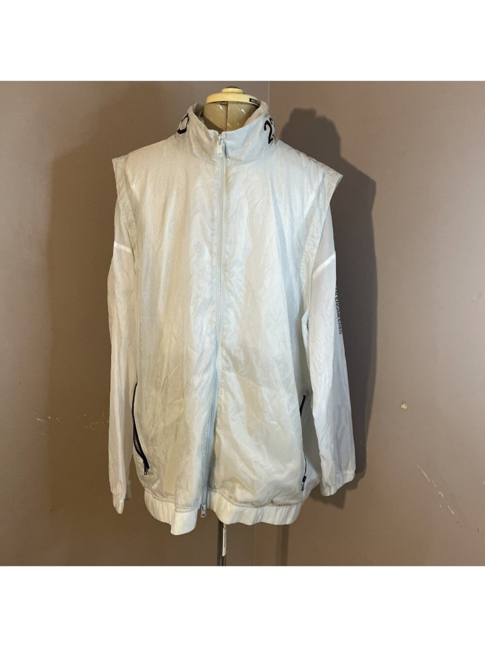 Nike Jordan 23 Engineered Full Zip Lightweight Jacket Men's White/Bone Wind XXL